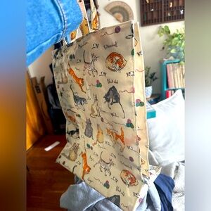 Madeleine Floyd Ulster Weavers Cat Print Shopping Tote